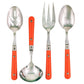 Ginkgo International Stainless Collection 4-Piece LePrix Persimmon Hostess Set