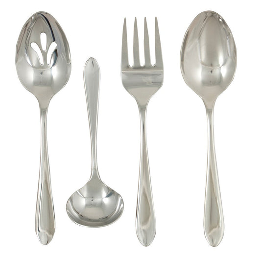 Ginkgo International Stainless Collection 4-Piece Linden Hostess Set