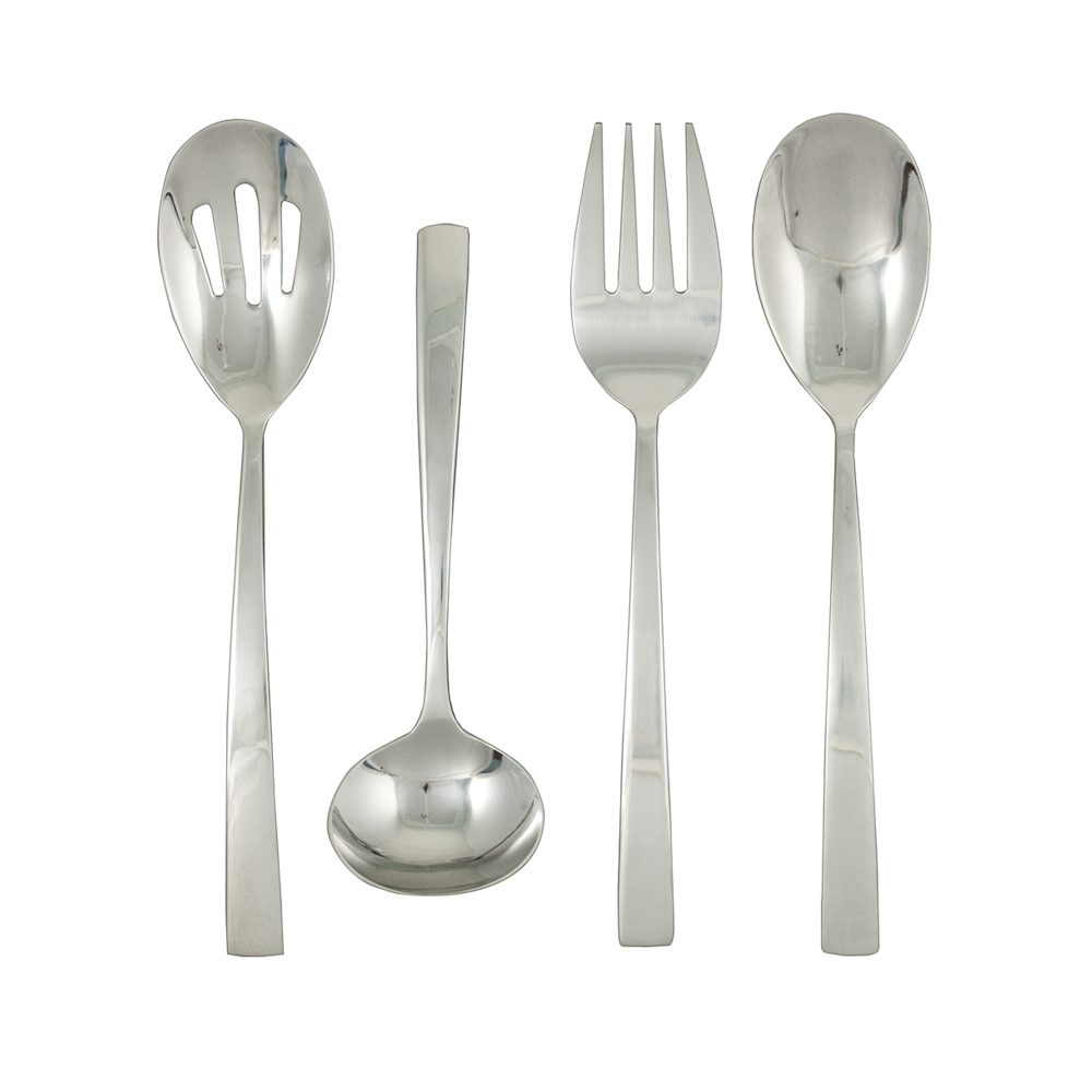 Ginkgo International Stainless Collection 4-Piece President Hostess Set