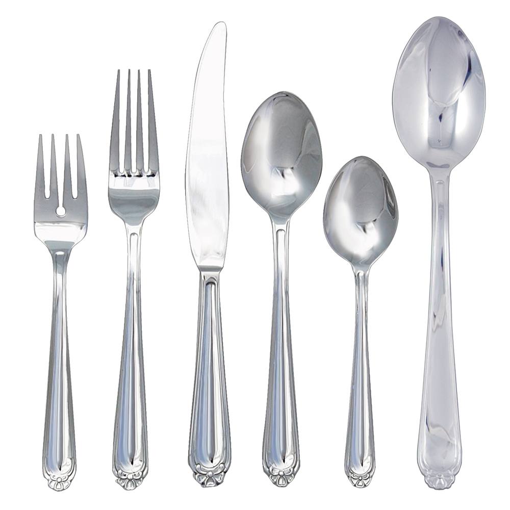 Ginkgo International Stainless Collection 42-Piece Bonnie Flatware Set