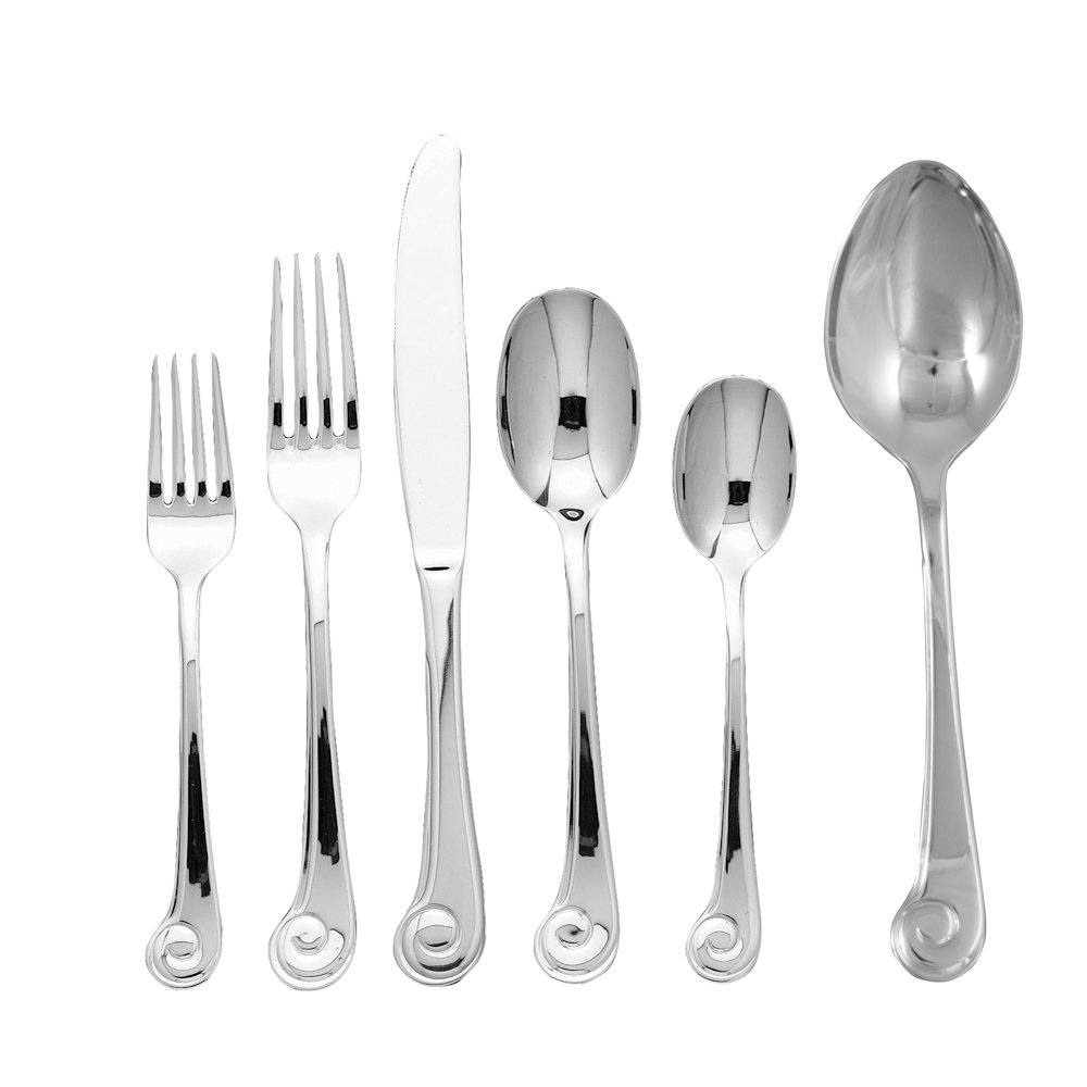 Ginkgo International Stainless Collection 42-Piece Sanibel Surf Flatware Set