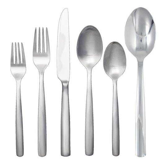 Ginkgo International Stainless Collection 42-Piece Simple Flatware Set