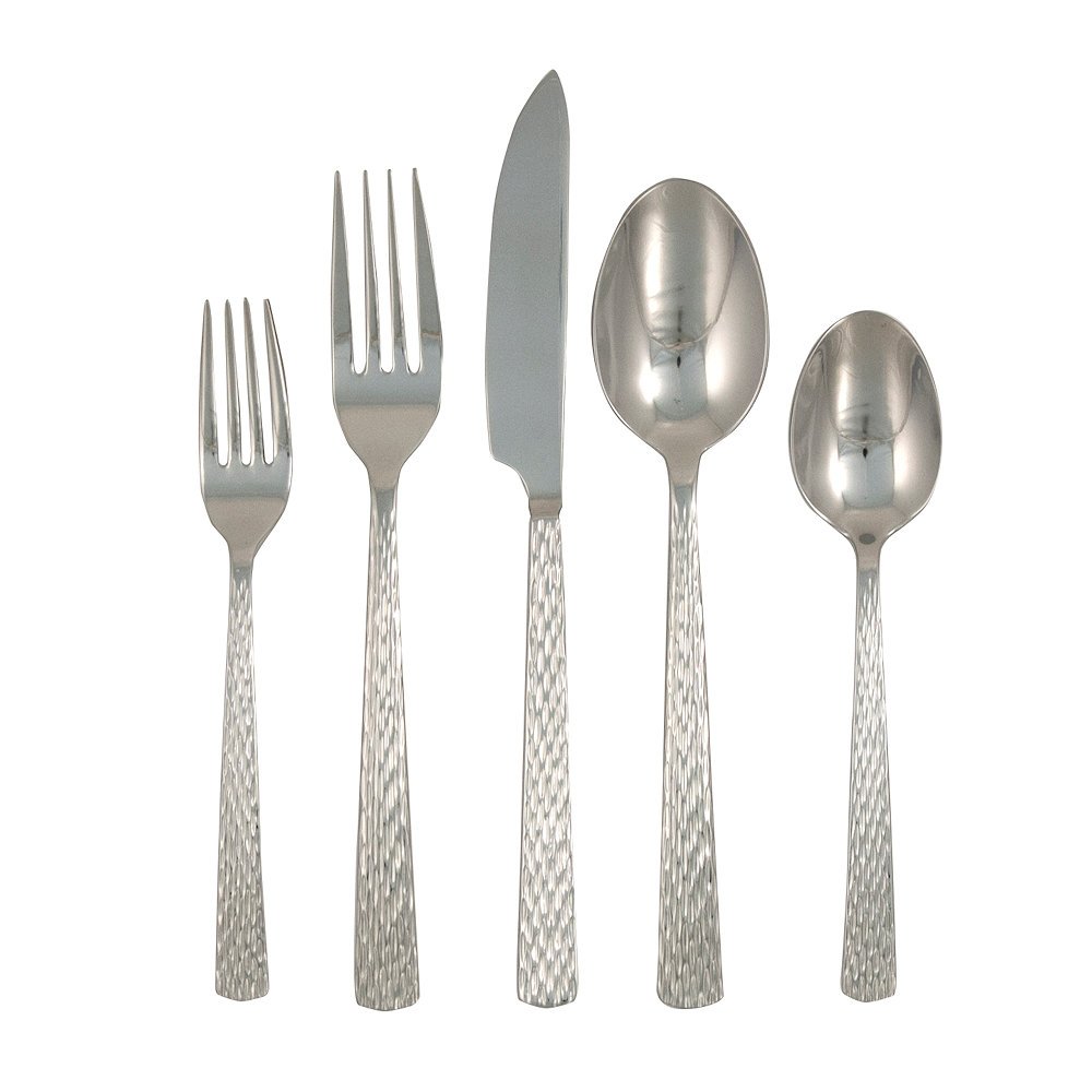 Ginkgo International Stainless Collection 5-Piece Clifton Flatware Set