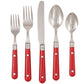 Ginkgo International Stainless Collection 5-Piece LePrix Milano Red Flatware Set