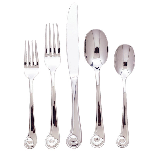 Ginkgo International Stainless Collection 5-Piece Sanibel Surf Flatware Set