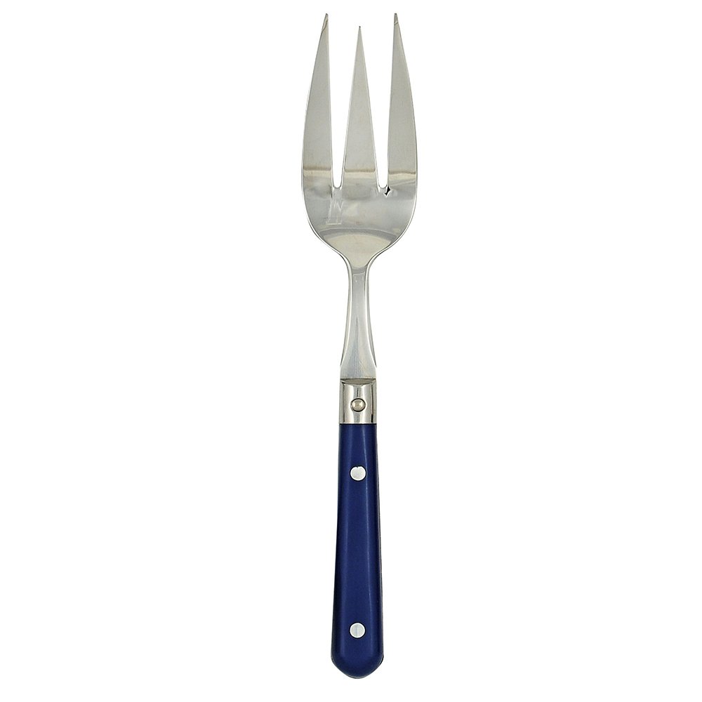 Ginkgo International Stainless Collection LePrix Bright Blue Cold Meat Fork