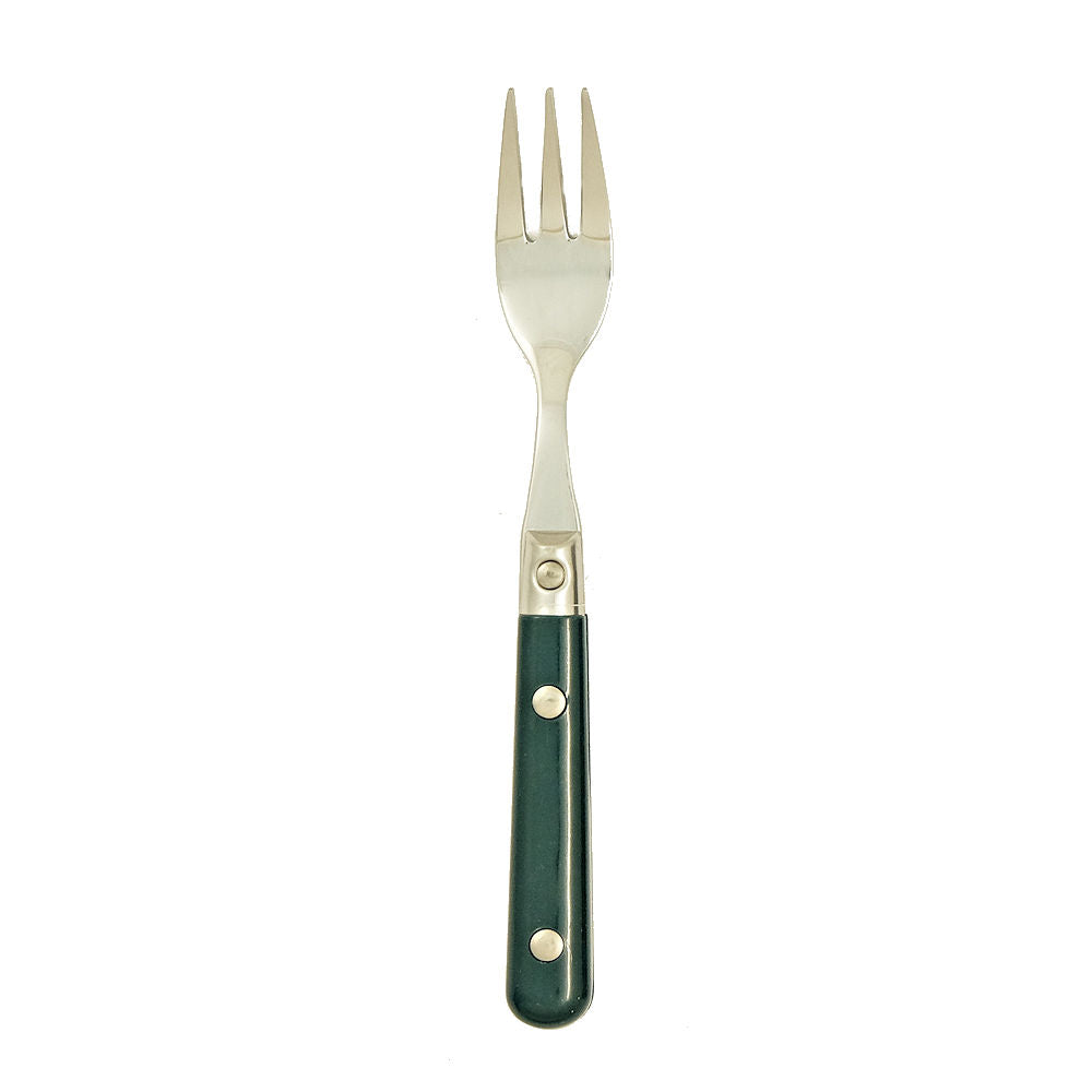 Ginkgo International Stainless Collection LePrix Hunter Green Cocktail Fork