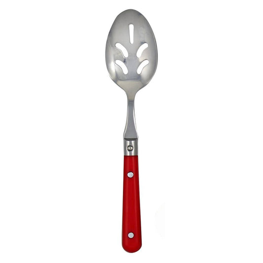 Ginkgo International Stainless Collection LePrix Milano Red Pierced Serving Spoon