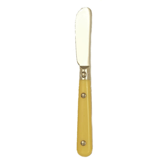 Ginkgo International Stainless Collection LePrix Mimosa Yellow Butter Spreader