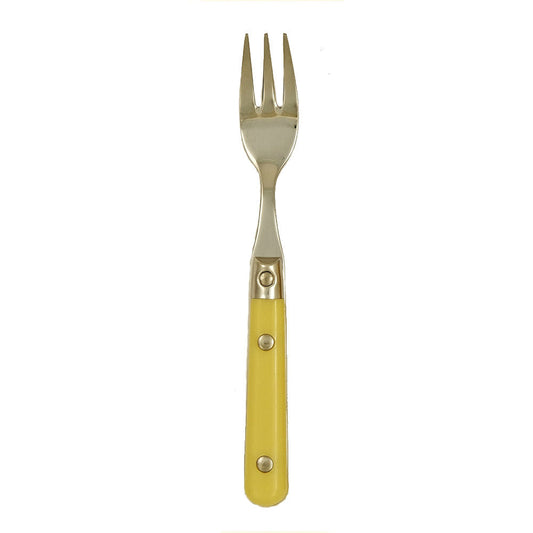 Ginkgo International Stainless Collection LePrix Mimosa Yellow Cocktail Fork