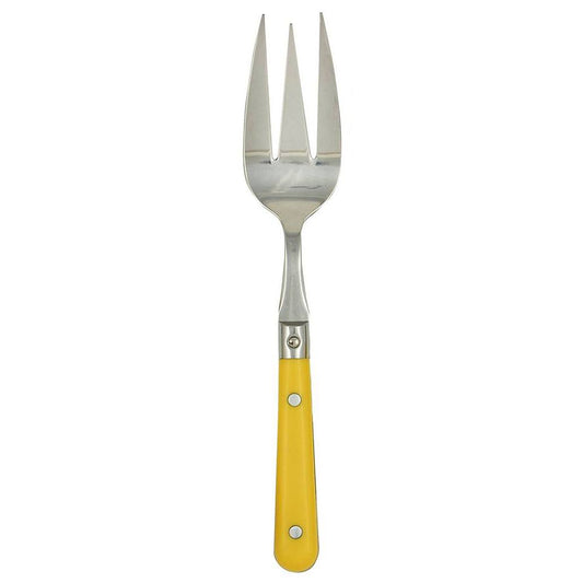 Ginkgo International Stainless Collection LePrix Mimosa Yellow Cold Meat Fork