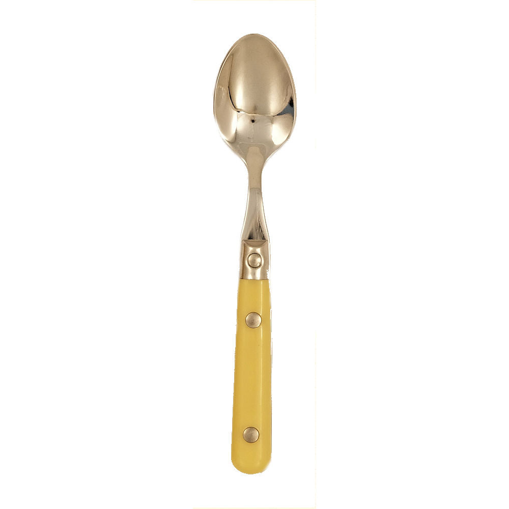 Ginkgo International Stainless Collection LePrix Mimosa Yellow Demitasse Spoon