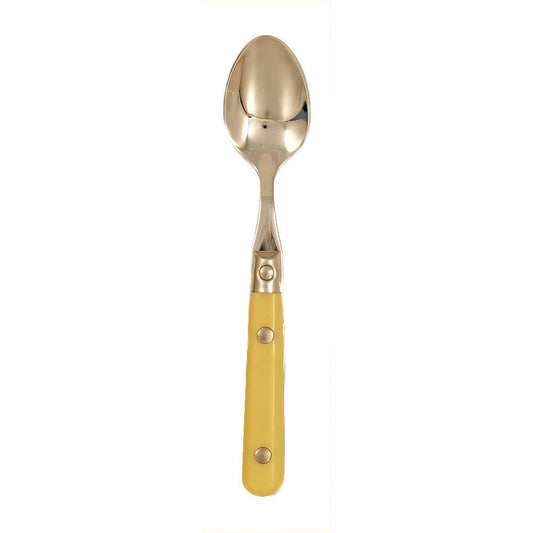 Ginkgo International Stainless Collection LePrix Mimosa Yellow Demitasse Spoon