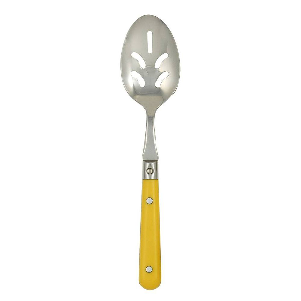 Ginkgo International Stainless Collection LePrix Mimosa Yellow Pierced Serving Spoon