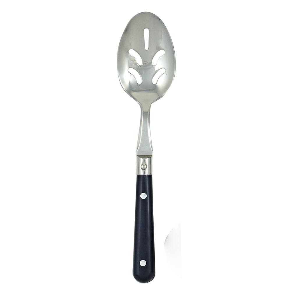 Ginkgo International Stainless Collection LePrix Navy Blue Pierced Serving Spoon