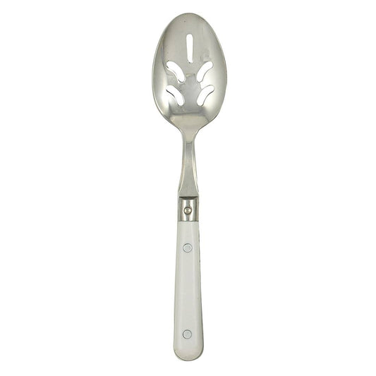 Ginkgo International Stainless Collection LePrix White Pierced Serving Spoon