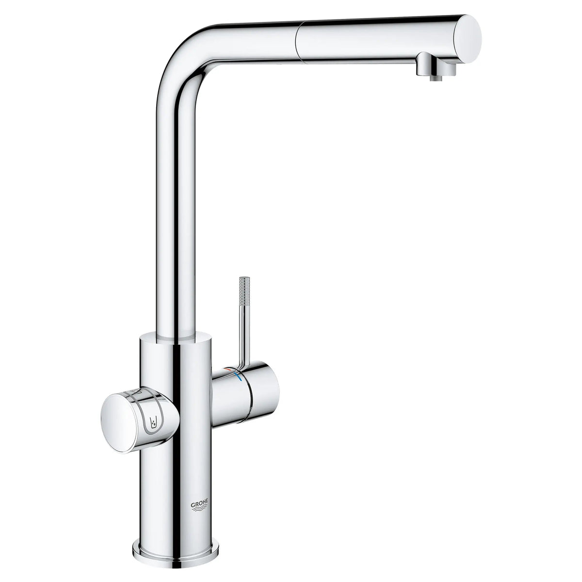 Grohe Blue 1.75 GPM Single Spray Single-Handle StarLight Chrome Pull-Out Kitchen Faucet With Chilled and Sparkling Water