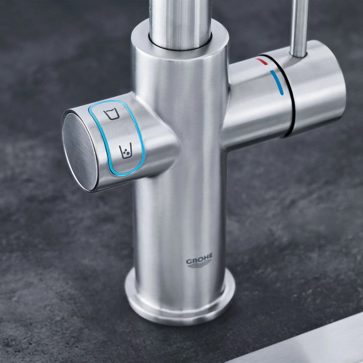 Grohe Blue 1.75 GPM Single Spray Single-Handle SuperSteel Infinity Pull Down Kitchen Faucet With Chilled and Sparkling Water