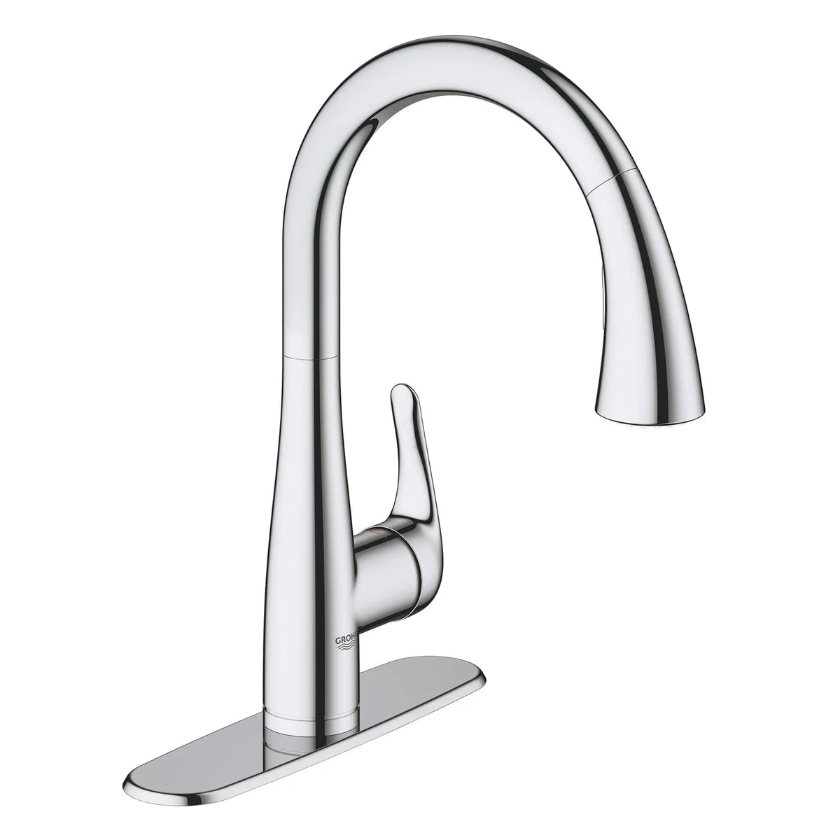 Grohe Elberon® 1.75 GPM Single-Handle Dual Spray Pull-Down StarLight Chrome Kitchen Faucet