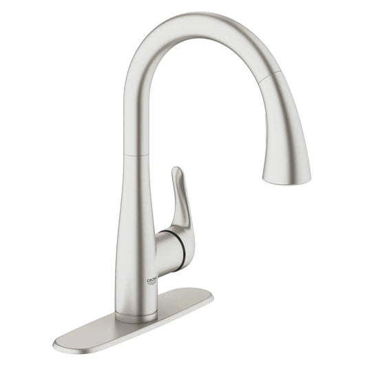 Grohe Elberon® 1.75 GPM Single-Handle Dual Spray Pull-Down SuperSteel Infinity Kitchen Faucet