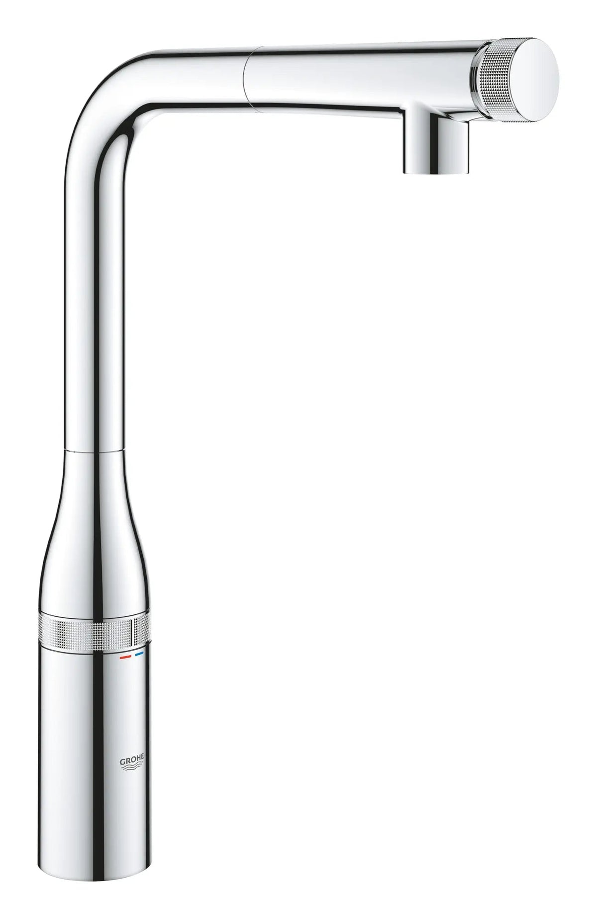 Grohe Essence 1.75 GPM SmartControl Single Spray StarLight Chrome Pull-Out Kitchen Faucet
