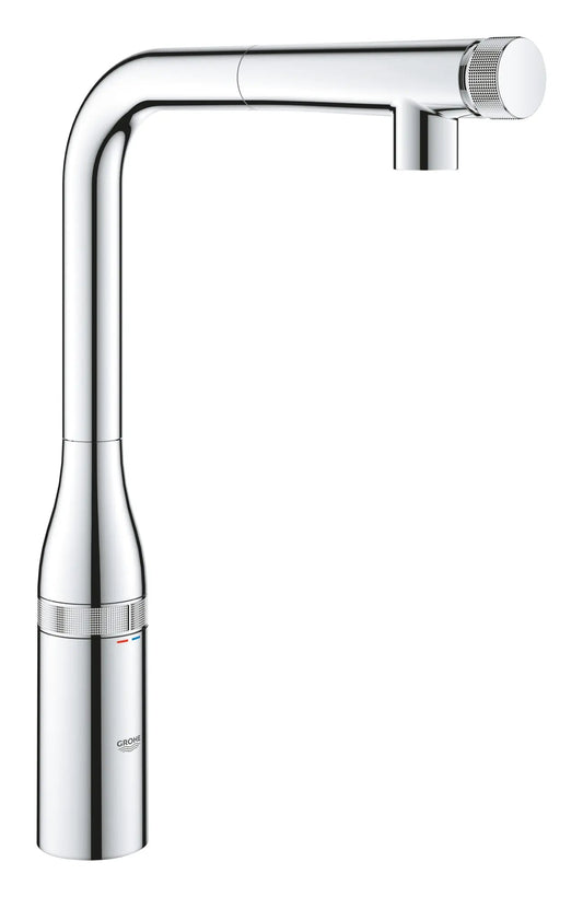 Grohe Essence 1.75 GPM SmartControl Single Spray StarLight Chrome Pull-Out Kitchen Faucet