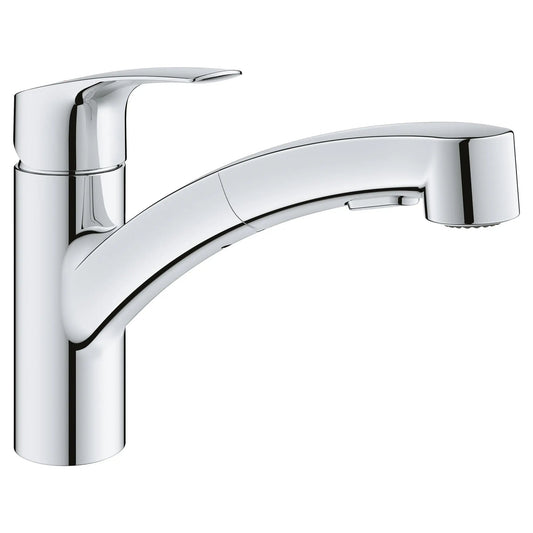 Grohe Eurosmart 1.75 GPM Dual Spray Single-Handle StarLight Chrome Pull-Out Kitchen Faucet