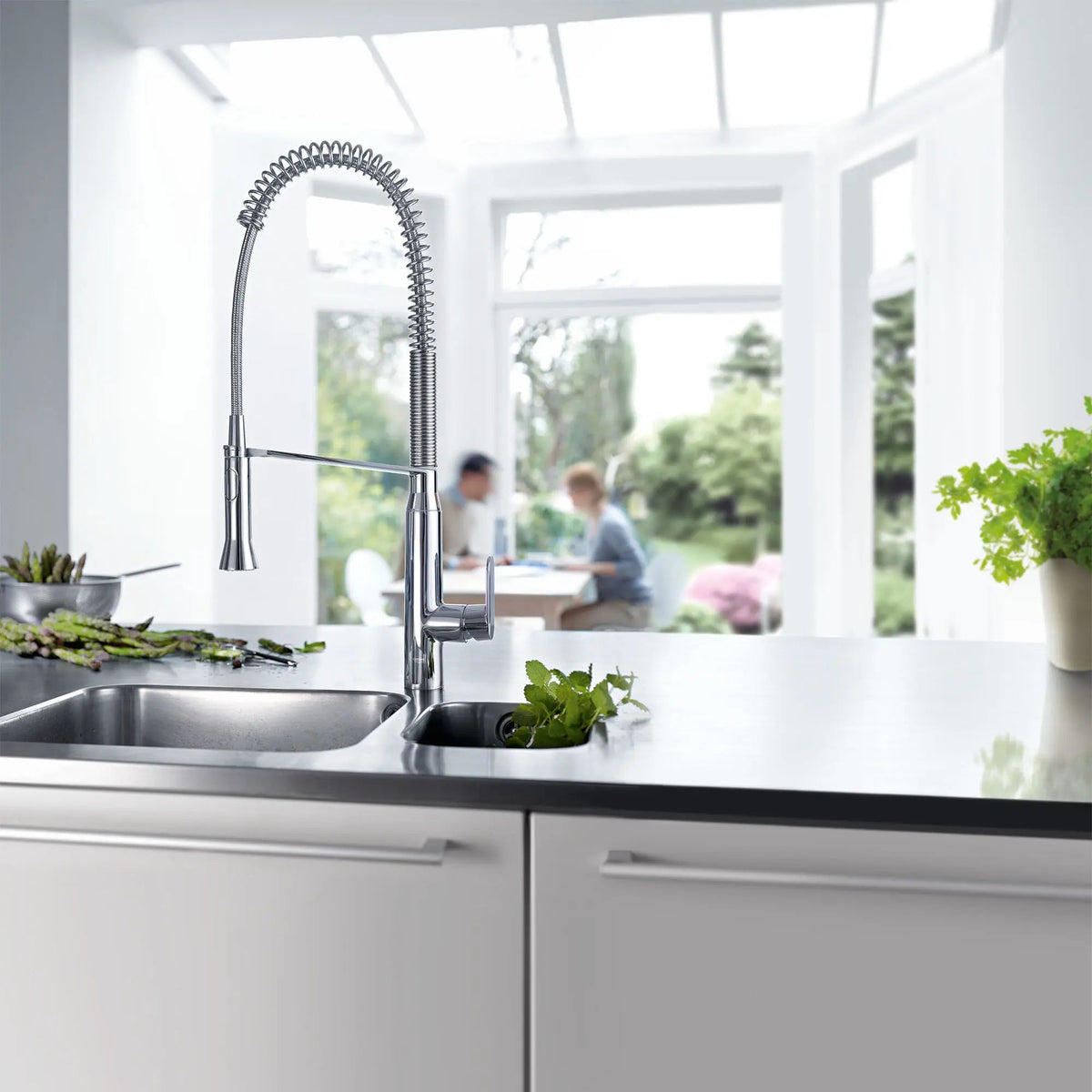Grohe K7® 1.75 GPM Semi-Pro Dual Spray Single-Handle StarLight Chrome Kitchen Faucet