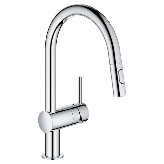 Grohe Minta 1.75 GPM Single-Handle Dual Spray Pull-Down StarLight Chrome Kitchen Faucet