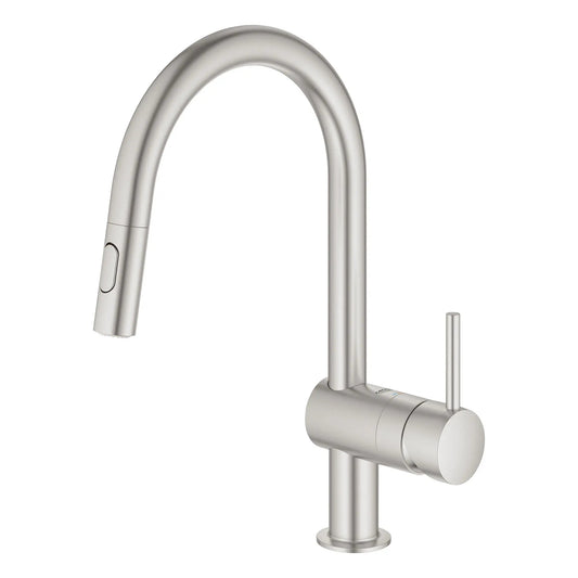 Grohe Minta 1.75 GPM Single-Handle Dual Spray Pull-Down SuperSteel Infinity Kitchen Faucet
