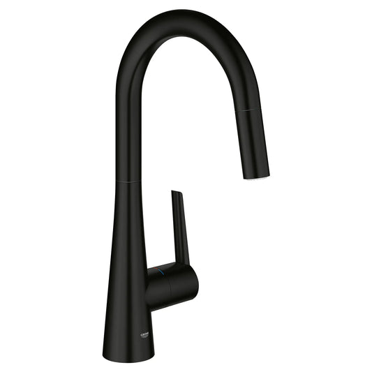 Grohe Zedra 1.75 GPM Dual Spray Single-Handle Matte Black Pull Down Kitchen Faucet