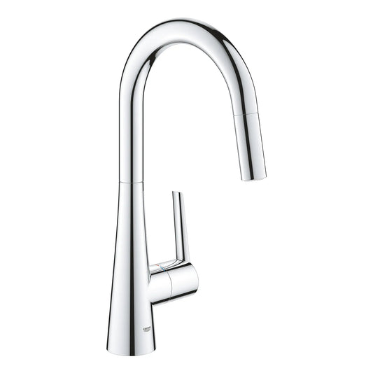 Grohe Zedra 1.75 GPM Dual Spray Single-Handle StarLight Chrome Pull Down Kitchen Faucet