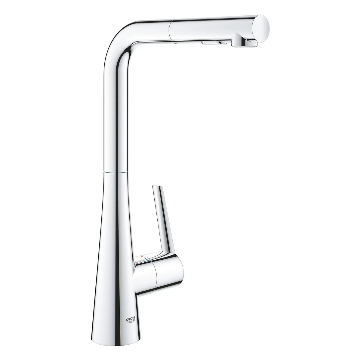 Grohe Zedra 1.75 GPM Dual Spray Single-Handle StarLight Chrome Pull-Out Kitchen Faucet