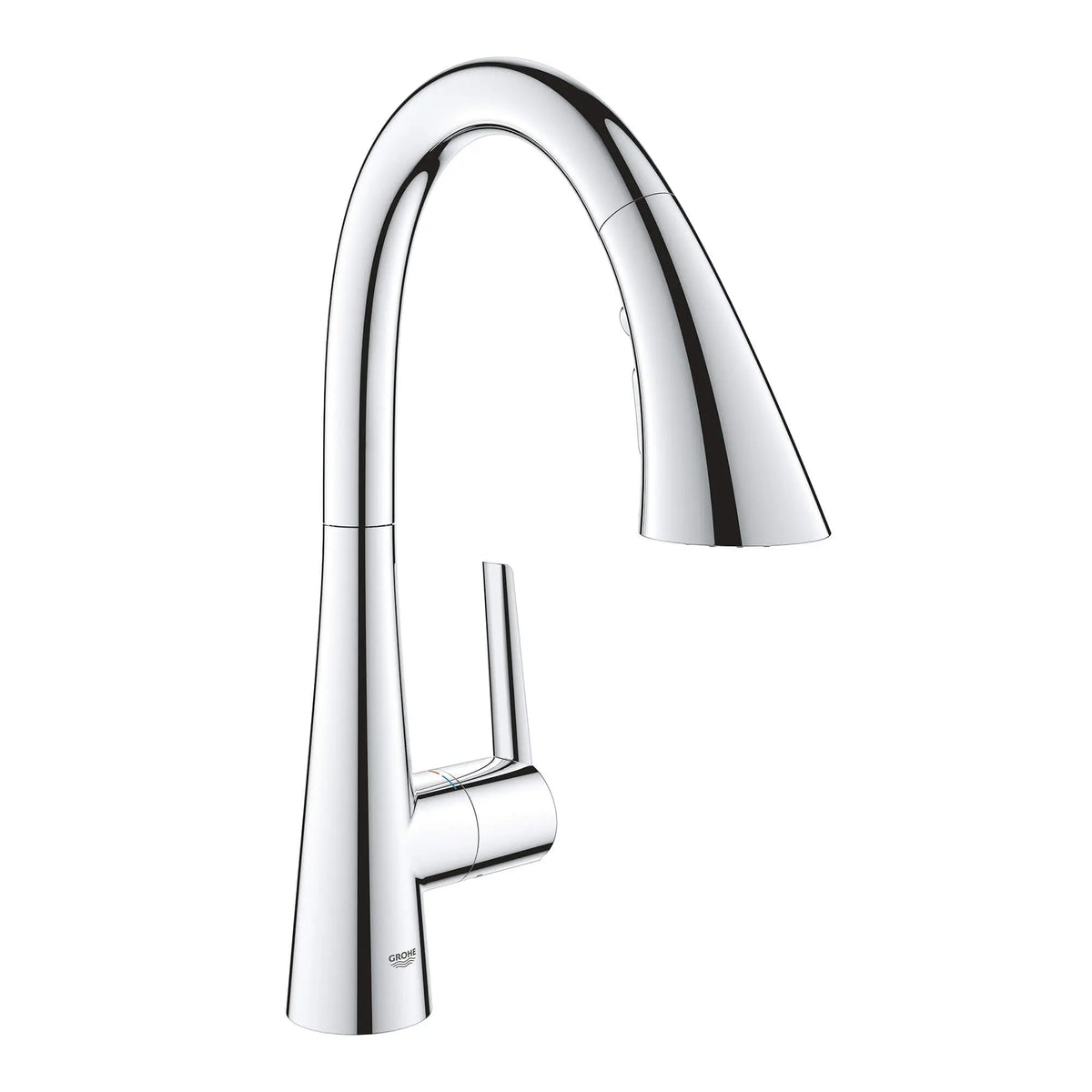 Grohe Zedra 1.75 GPM Single-Handle Triple Spray StarLight Chrome Pull Down Bar Faucet