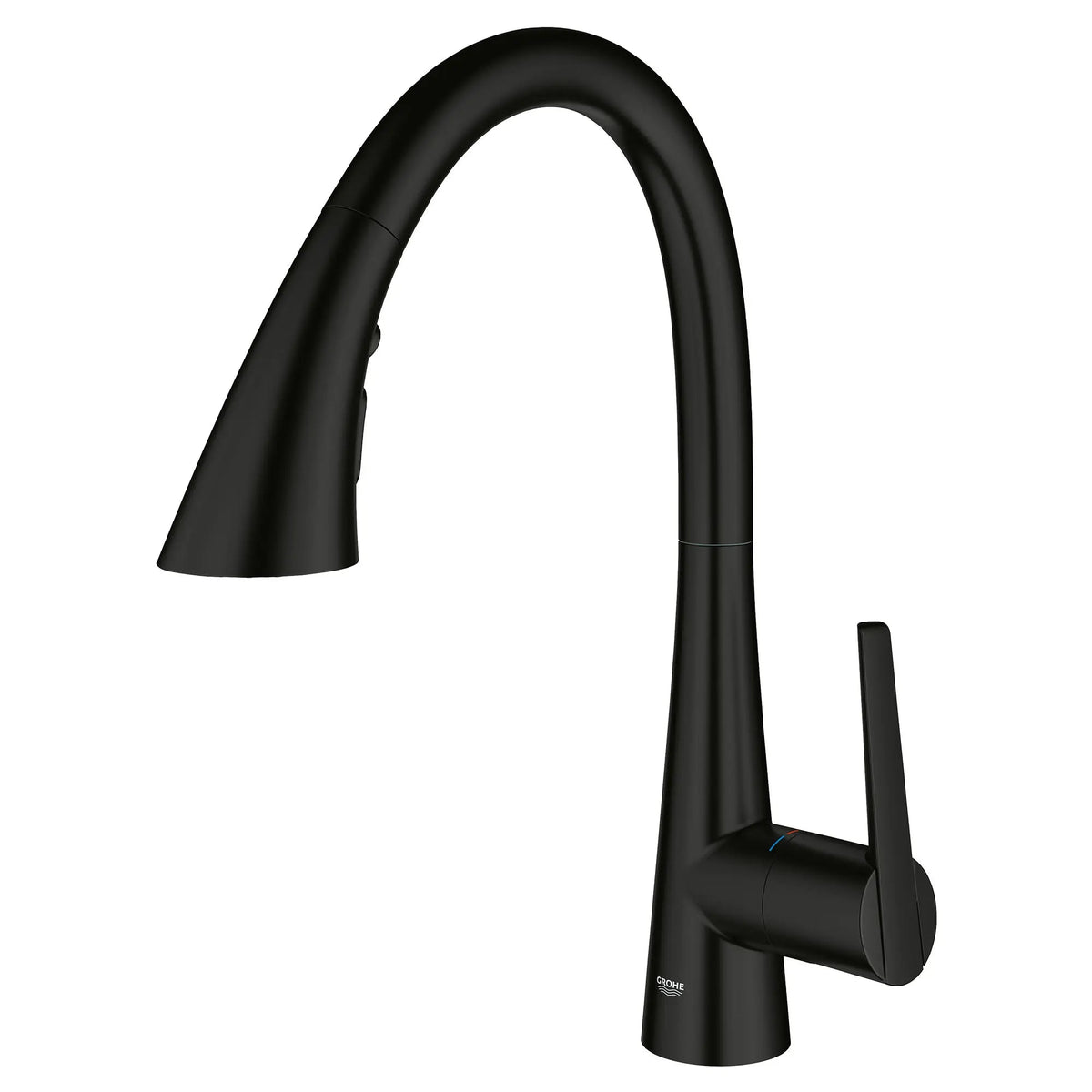 Grohe Zedra 1.75 GPM Triple Spray Single-Handle Matte Black Pull Down Kitchen Faucet
