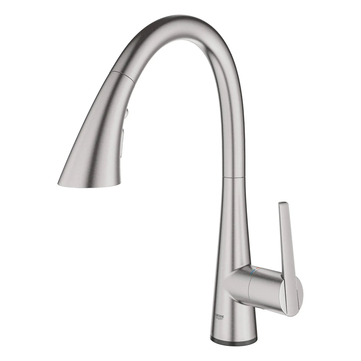 Grohe Zedra 1.75 GPM Triple Spray Touch Technology Single-Handle SuperSteel Infinity Pull Down Kitchen Faucet
