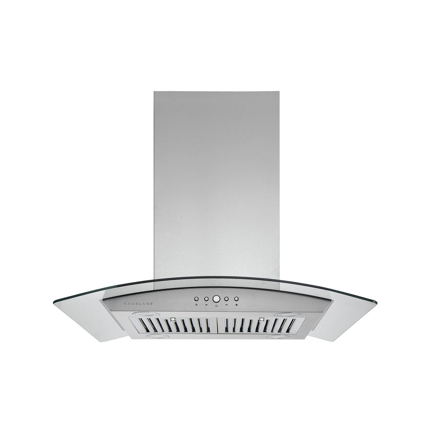 Hauslane Chef Series IS-200SS-30 Stainless Steel and Tempered Glass Finish Wall Mounted Ductless Range Hood