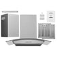 Hauslane Chef Series WM-630SS-36 Stainless Steel and Tempered Glass Finish Wall Mounted Ductless Range Hood