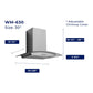 Hauslane Chef Series WM-630SS-36 Stainless Steel and Tempered Glass Finish Wall Mounted Ductless Range Hood