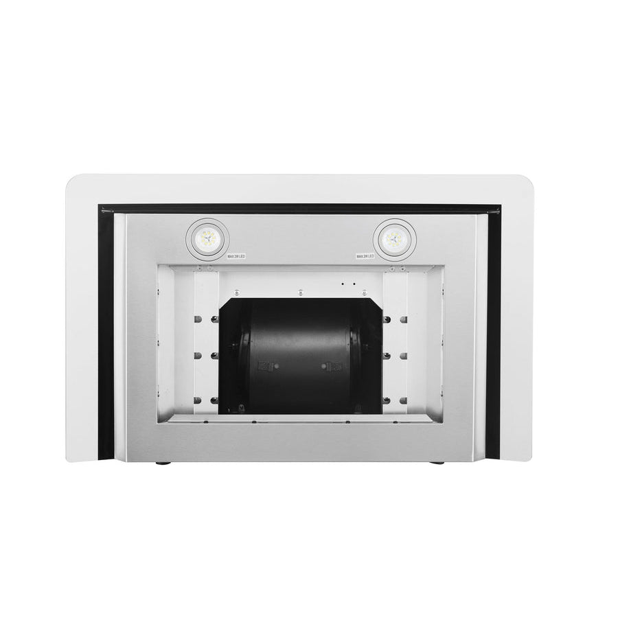 Hauslane Chef Series WM-639SS-36 Stainless Steel and Onyx Black Panel Wall Mounted Ductless Range Hood