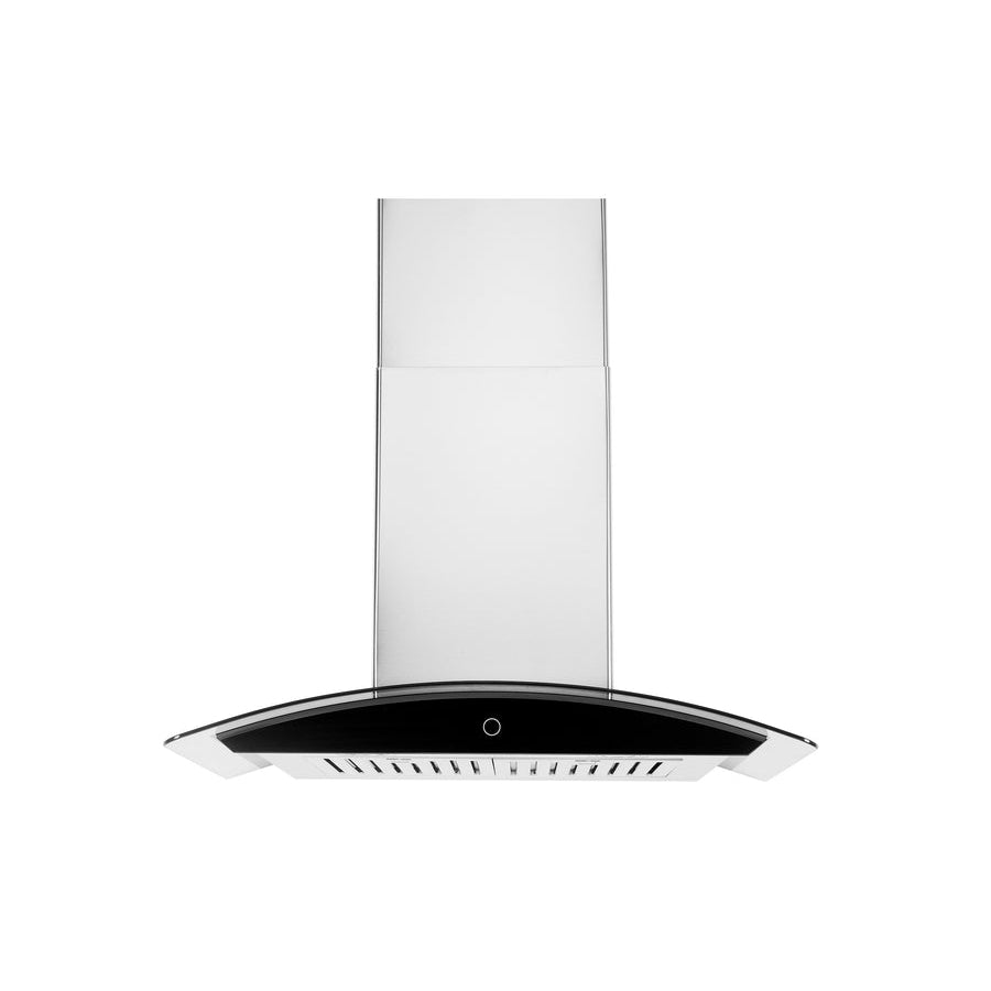 Hauslane Chef Series WM-639SS-36 Stainless Steel and Onyx Black Panel Wall Mounted Ductless Range Hood