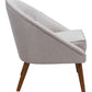 HomeRoot Wooden Deep Chair in Light Gray Finish