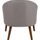 HomeRoot Wooden Deep Chair in Light Gray Finish