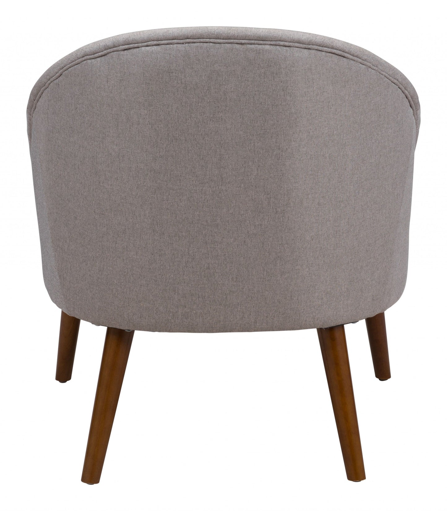 HomeRoot Wooden Deep Chair in Light Gray Finish