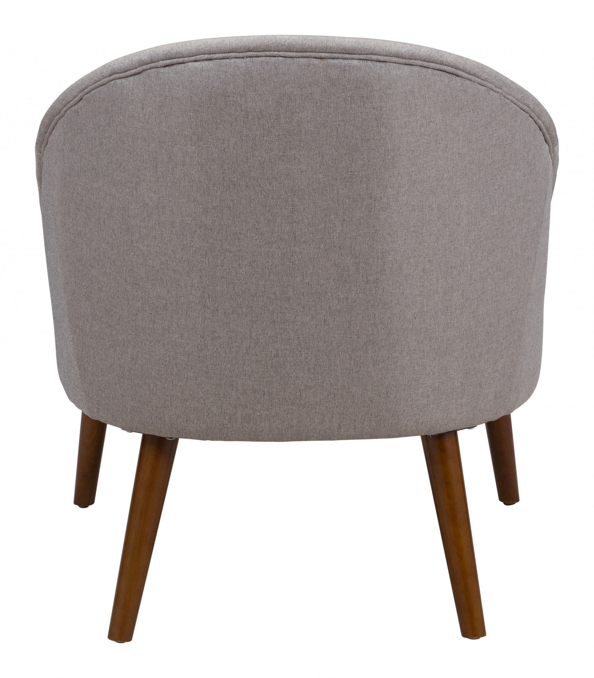 HomeRoot Wooden Deep Chair in Light Gray Finish