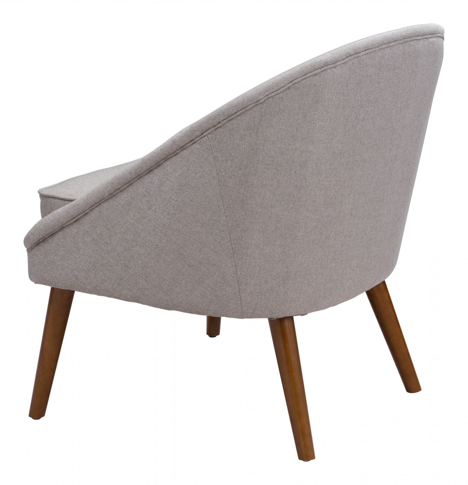 HomeRoot Wooden Deep Chair in Light Gray Finish