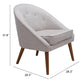 HomeRoot Wooden Deep Chair in Light Gray Finish