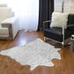 HomeRoots 0.8" x 60" x 51" Acrylic Plush Polyester Rug in Grey Finish