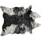 HomeRoots 0.8" x 60" x 51" Acrylic Plush Polyester S&P Black and White Rug