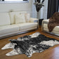 HomeRoots 0.8" x 90" x 63" Acrylic Plush Polyester S&P Black White Rug